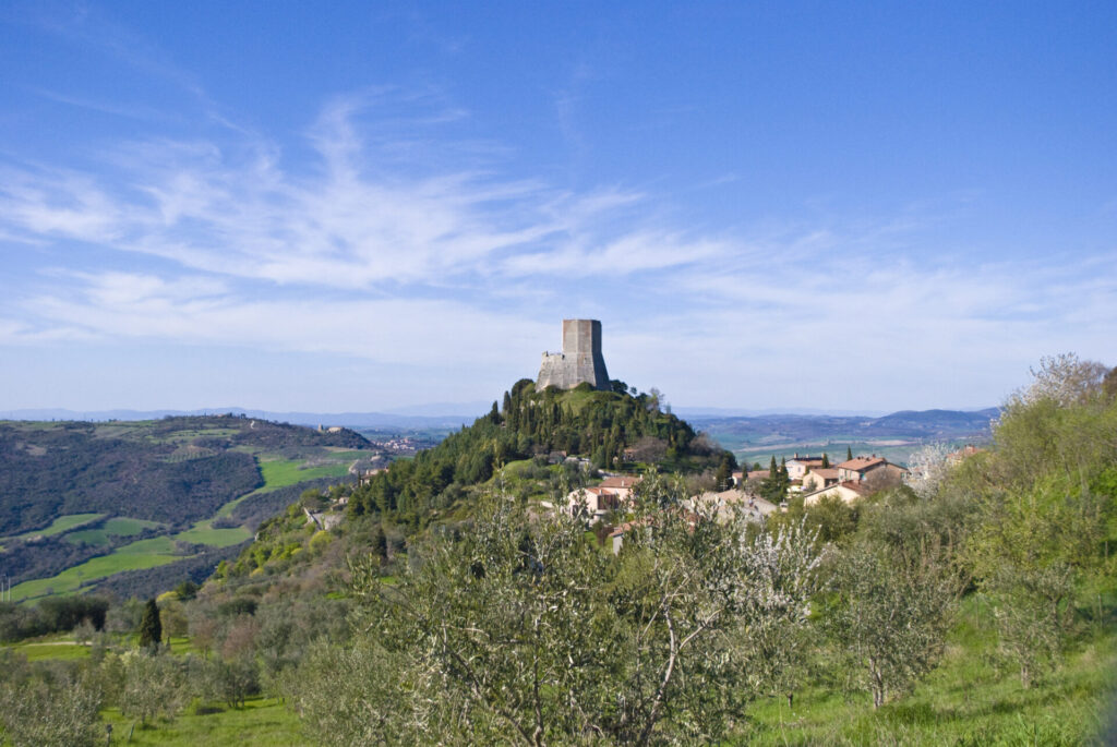 veduta dall'alto della torre di tentennano