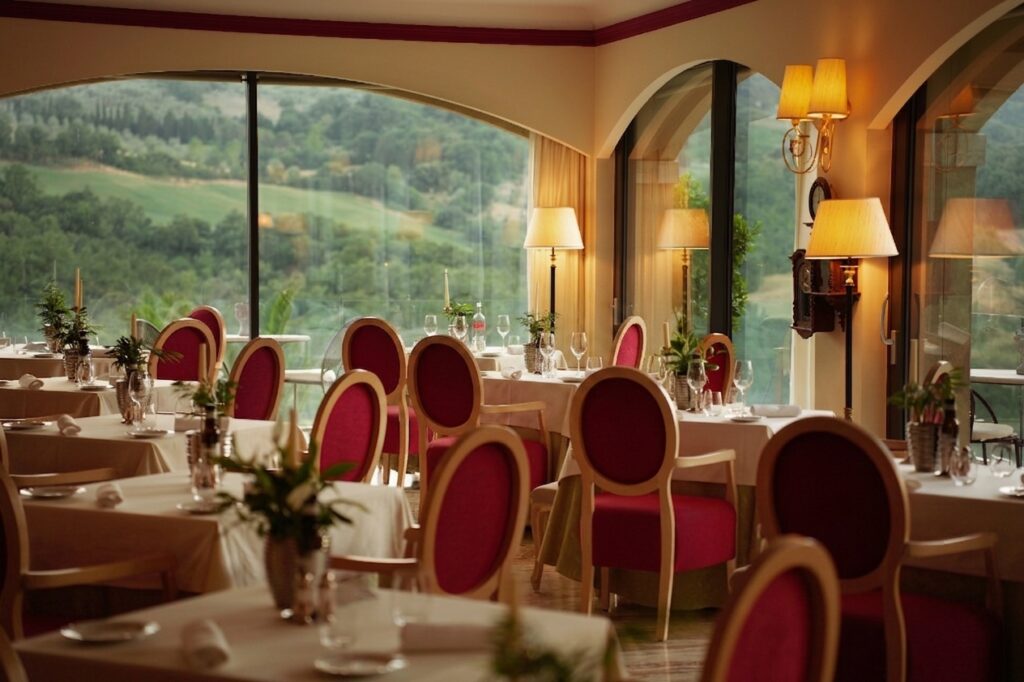 veduta panoramica del ristorante la rocca